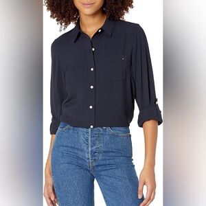 Tommy Hilfiger Navy Button Down Shirt